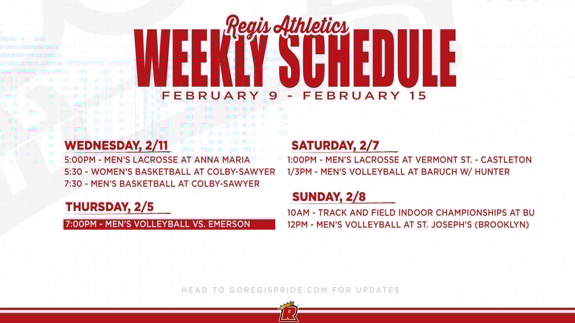 FEB9Athleticsschedule