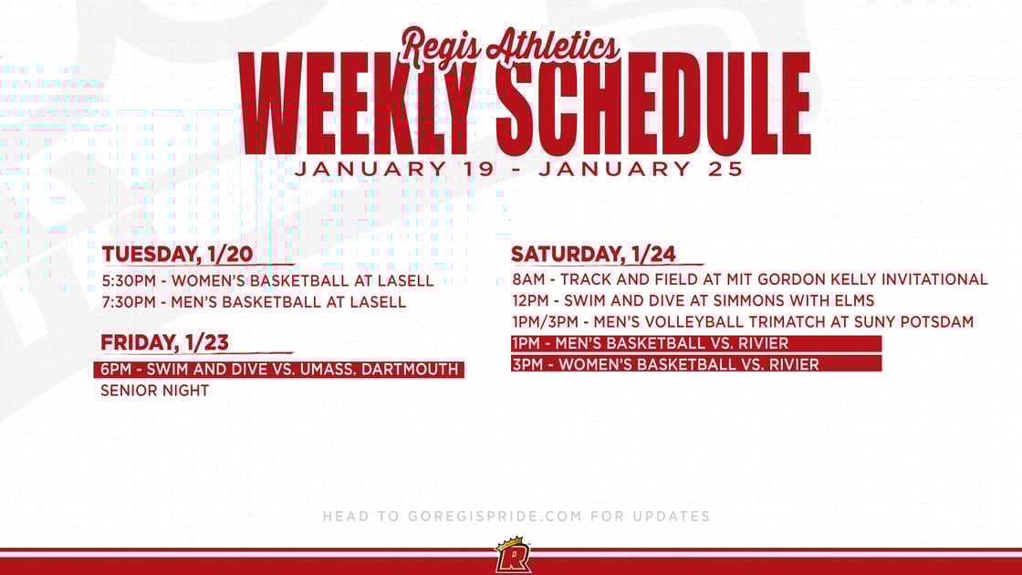 Jan19 athletics schedule
