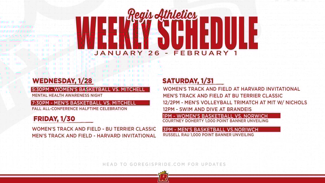 Jan26 athletics schedule
