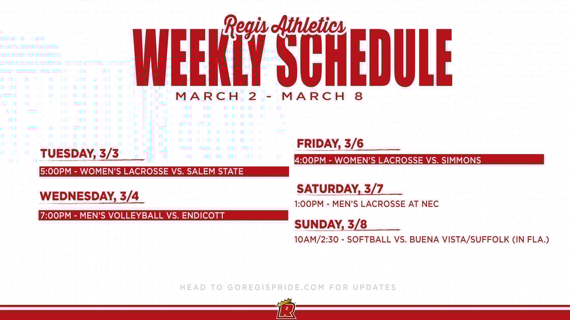 MARCH 2 Athletics schedule