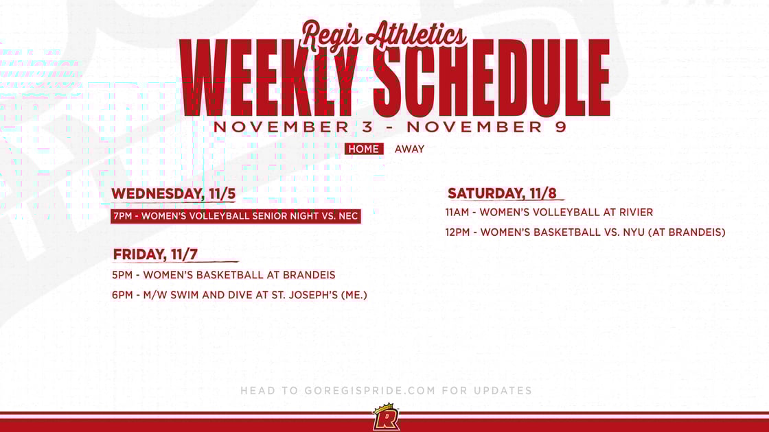 Nov 3 Athletics Schedule