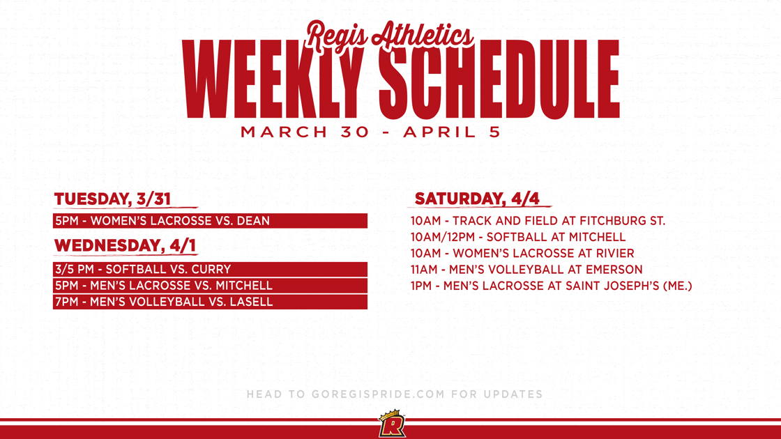 Weekly Schedule 3_30-4_1